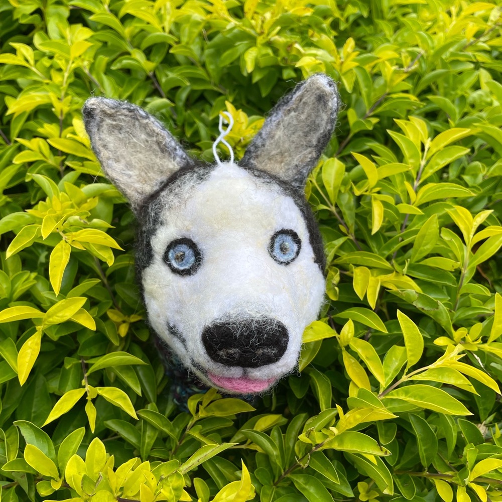 Hand crafted Custom order pet needle felted dog artisan one of a kind ornament - Picture 5 of 15